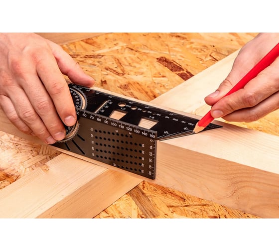 Угольник NEO Tools 3D, японский, алюминиевый 72-115