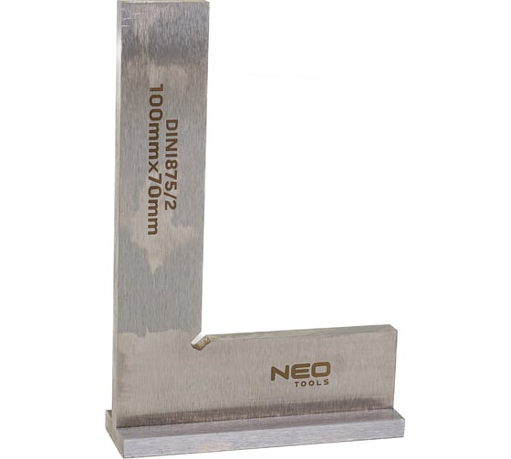 Прецизионный угольник с основанием NEO Tools DIN875/2 100x70 мм 72-031