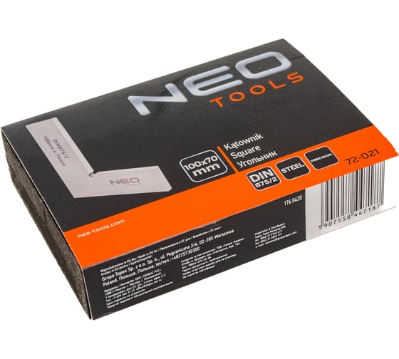 Прецизионный угольник NEO Tools DIN875/2 100x70 мм 72-021