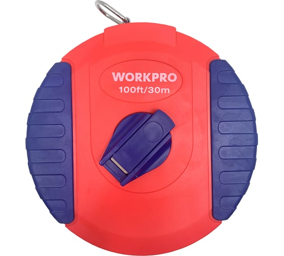 Рулетка WORKPRO 30 м, фибергласовый корпус WP263001
