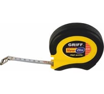 Рулетка 20мх12,5мм с металлической лентой GRIFF в обрезин. корпусе d135020