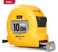 Рулетка DELI DL281025 10м х 25мм, метрическая с ремешком и клипсой 166269