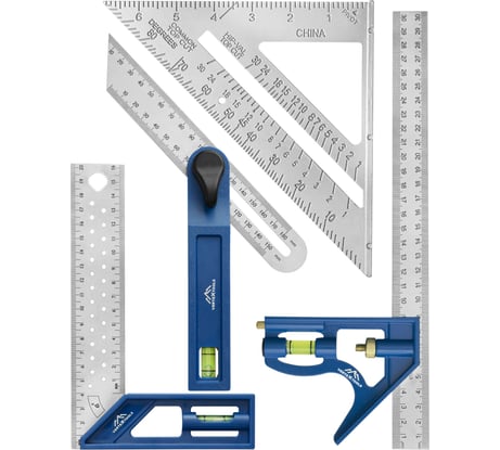 Набор угольников для столярных работ vertextools PROFI 4 предмета 3046-9