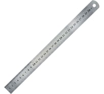 Металлическая линейка Буревестник с двусторонней шкалой 300х19х0.6 мм 138