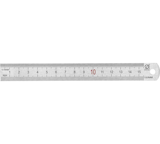 Измерительная линейка Эталон 150х19мм металлическая 1056660 1