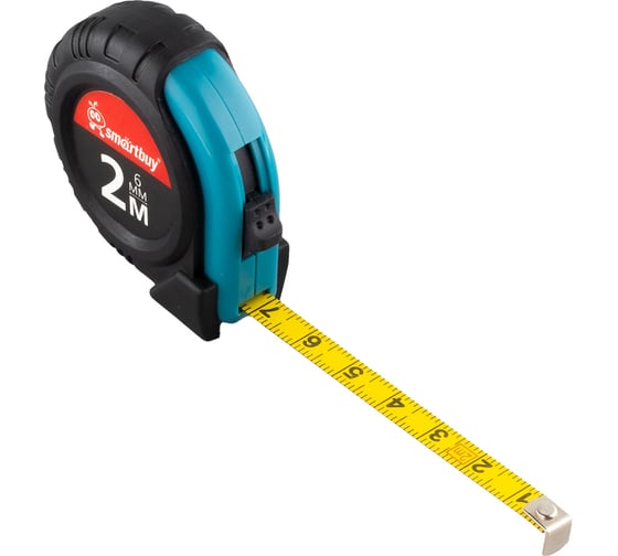 Рулетка Smartbuy 2 метра, пластик и резина, промо, tools SBT-MTP-200p2