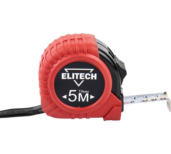 Рулетка Elitech 5 м, 19 мм, обрезиненный корпус 310201 ДМ 207186