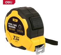 Рулетка DELI прорезиненная с автостопом DL3798 7,5м x 25мм (ударопрочный корпус, метрическая шкала) 166280