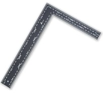 Угольник строительный Shinwa 300х200мм, черный, наружная и внутренняя шкалы М00019748