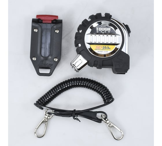 Рулетка измерительная Shinwa Tough Gear SD 5.5 м, 25 мм, с магнитным зацепом, со спиральным шнурком М00021646