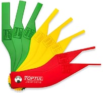 Приспособление для измерения толщины колодок дисковых тормозов TOPTUL  2-12 мм 8 предметов, JEGF0212