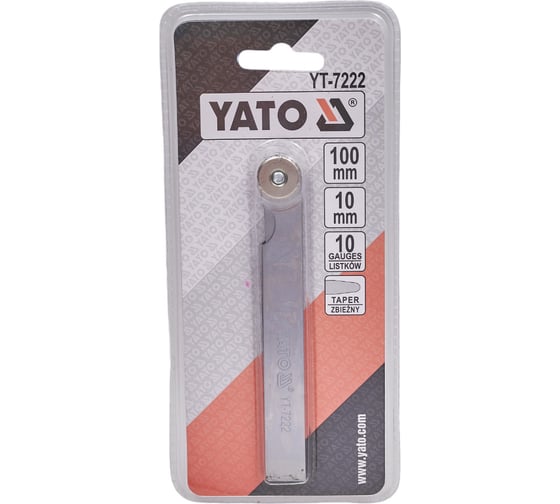 Измерительные щупы YATO 100мм, 10шт, 0,05-0,5мм YT-7222