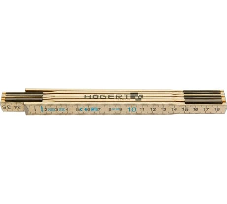 Складной метр HOEGERT TECHNIK деревянный, 1м, усиленные крепления HT4M261-D
