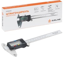 Штангенциркуль цифровой Airline 150 мм, шаг 0.01 мм, стальной, глубиномер, кейс ATBQ005