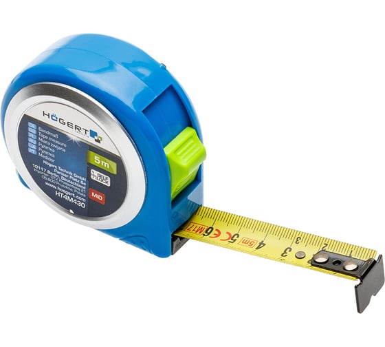 Рулетка HOEGERT TECHNIK 5 м, 19 мм HT4M430 1