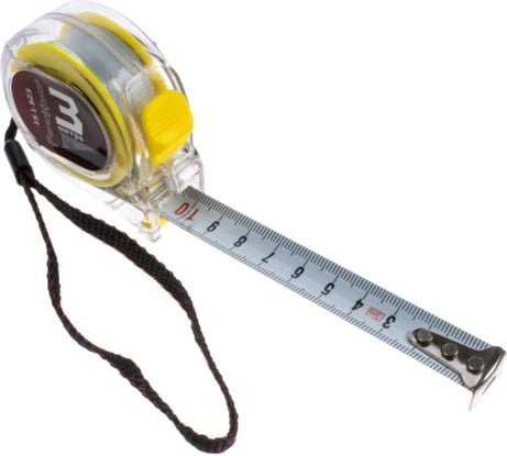 Рулетка РемоКолор Т3, прозрачный корпус из ABS-пластика, трехслойное покрытие ленты, 15-1-523