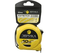 Рулетка Эврика 10м 20мм YELLOW пластиковый корпус, фиксатор, держатель ER-04110 534871