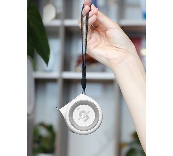 Рулетка DELI Home Series White H8105A 5м х 19мм (Эксклюзивный дизайн, софттач пластик, клипса, ремешок, подарочная упаковка) 177184