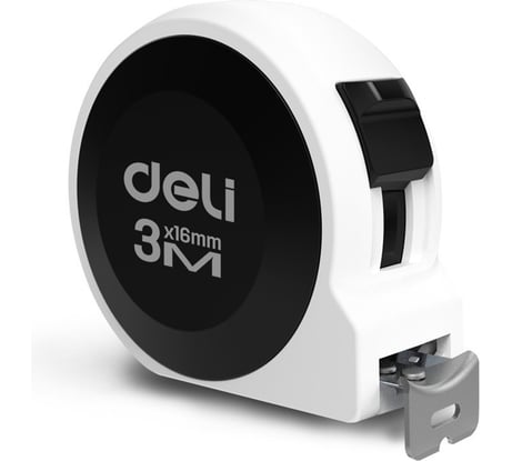 Рулетка DELI Home Series White H8003B 3м х 16мм (Эксклюзивный дизайн, софттач пластик, подарочная упаковка) 177187