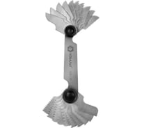 Набор шаблонов резьбовых метрических и дюймовых КОБАЛЬТ диапазон измерений шага резьбы 0,5-2 мм / 10TPI - 28TPI, 20 шт., блистер 920-131