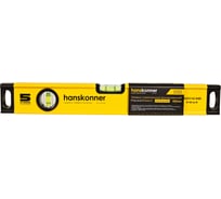 Уровень алюминиевый Hanskonner 400 мм, 2 колбы, фрезерованный, точность 0.5 мм/м HK2015-03-0400