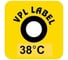 Наклейка термоиндикаторная необратимая VPL Thermolabel (38C), упаковка 1000 штук A50 VPLA50 2