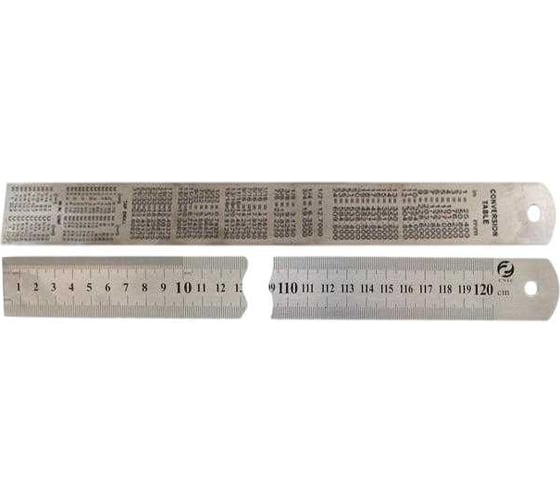 Линейка металлическая CNIC YX01-015AT 1000x32x1.2 мм с двухсторонней шкалой 1247 1
