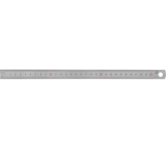 Линейка измерительная металлическая Эталон 300x18 мм 1056661