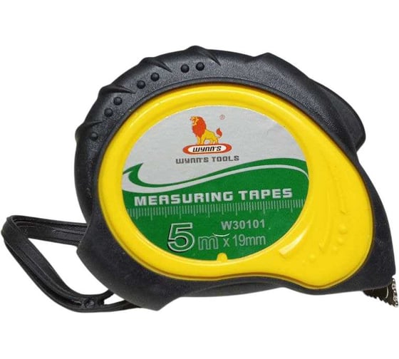 Рулетка WYNNS W5019A, W30101/ Tools 5 м, 19 мм, 2-ой стопор, с магнитом 00000017683