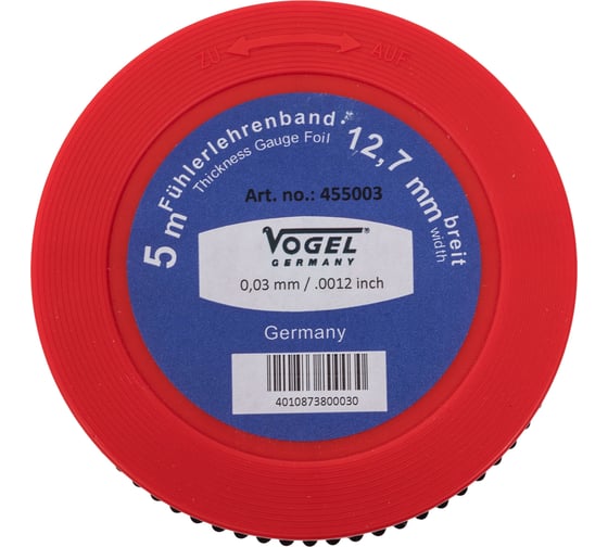 Щупы в рулетках с закаленной лентой Vogel 5 м, толщина 0.03 455003 1