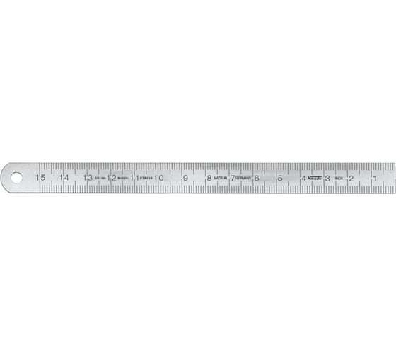 Линейка нержавеющая Vogel 400x18x0,5 мм, 0,5мм/1мм обратная шкала 1013020040 1