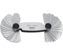 Набор радиусных шаблонов Vogel 7.5-15.0, 16 шт. нержавеющая сталь 472116