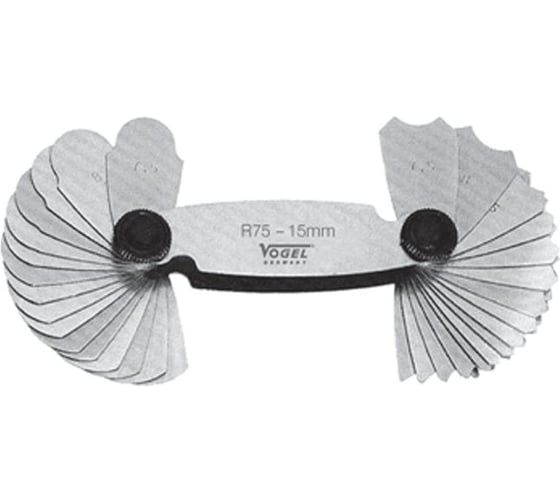 Набор радиусных шаблонов Vogel 7.5-15.0, 16 шт. 472106 1