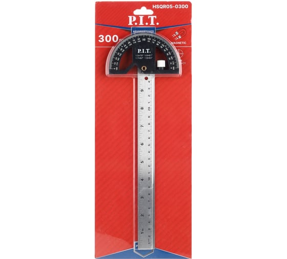 Транспортир с линейкой P.I.T. HSQR05-0300