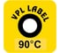 Наклейка термоиндикаторная необратимая VPL Thermolabel 90C), упаковка 1000 штук A90 VPLA90 1