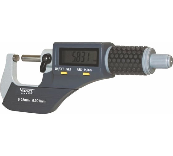 Микрометр цифровой Vogel 0-25x0.001 IP40 ABS 231061