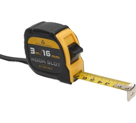 Рулетка измерительная ALUKOMTOOLS 3мх16мм, две кнопки фиксации АТ-РИ1316С