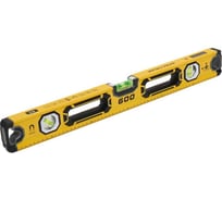 Уровень строительный магнитный ALUKOMTOOLS 600 мм, 3 колбы, зеркальный глазок АТ-УС603М