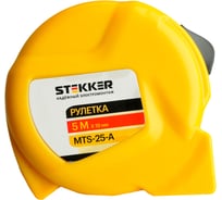Рулетка STEKKER MTS-25-А 5 м х 19 мм, II класс точности, 50206