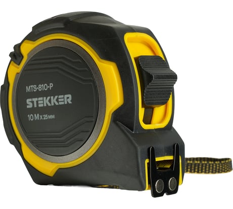 Рулетка STEKKER MTS-810-P 10 м х 25 мм, магнит, II класс точности, двухстороннее нанесение 50212