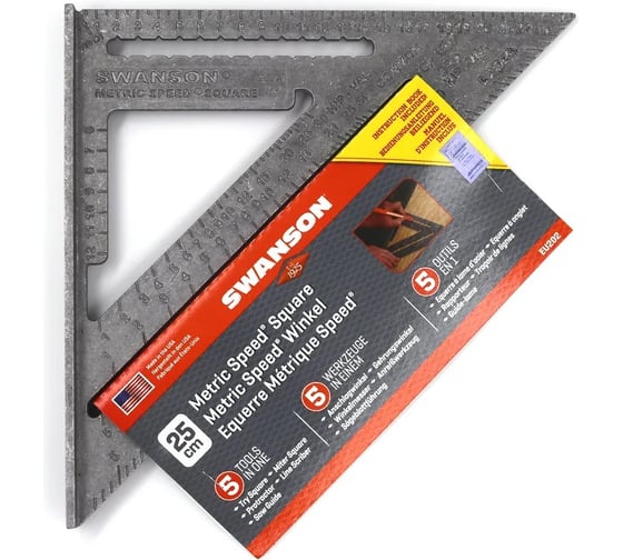 Угольник SWANSON SpeedSquare 250мм, метрический EU202