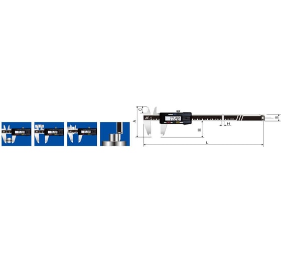 Штангенциркуль цифровой CHUAN ШЦЦ-1 IP54 0-200x0.01 (ГРСИ №94479-25) 1013020041