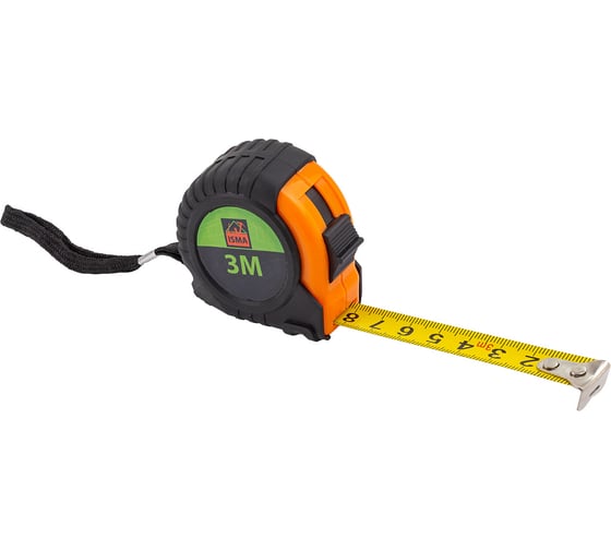 Рулетка измерительная ISMA 3 м, 12 мм (длина до излома ленты 1 м) ISMA-5096P312(45703)
