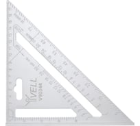 Линейка-угольник Vell 260 мм х 180 мм, алюминий 1376798