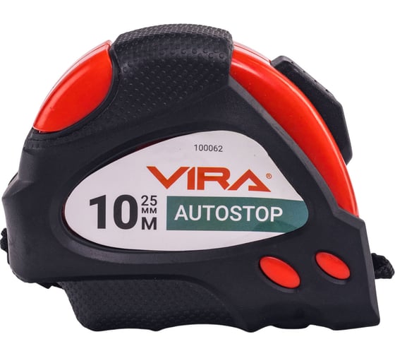 Рулетка VIRA 10м х 25 мм с автостопом и магнитным зацепом 100062
