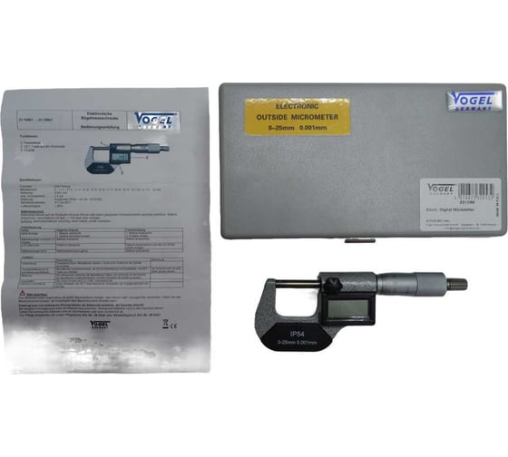 Микрометры цифровые Vogel 0-25x0.001 IP54 231088