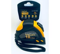 Рулетка NAGAN 10м-25мм, пластик АБС прорезиненная, 2-сторонняя НГ-РИ-70-100-25