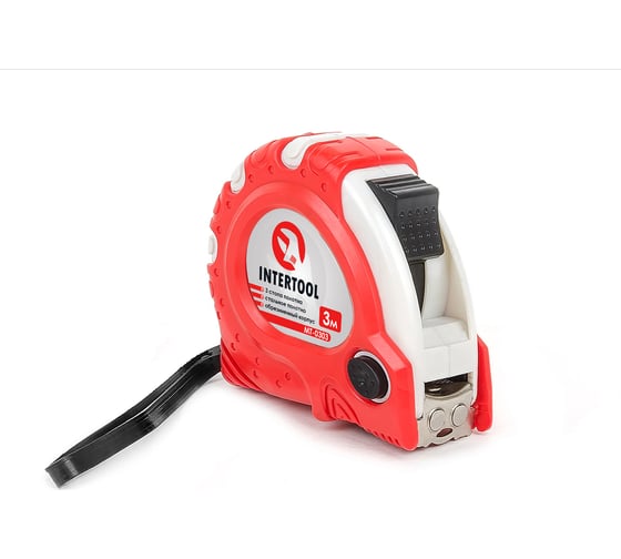 Рулетка с фиксатором INTERTOOL Супер Магнит blister 3 м х 16 мм MT-0303