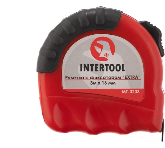 Рулетка с фиксатором INTERTOOL EXTRA 3 м х 16 мм MT-0203