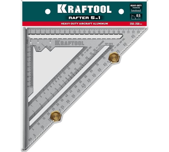 Высокоточный кровельный угольник KRAFTOOL 250 мм, 5-в-1 3441-25